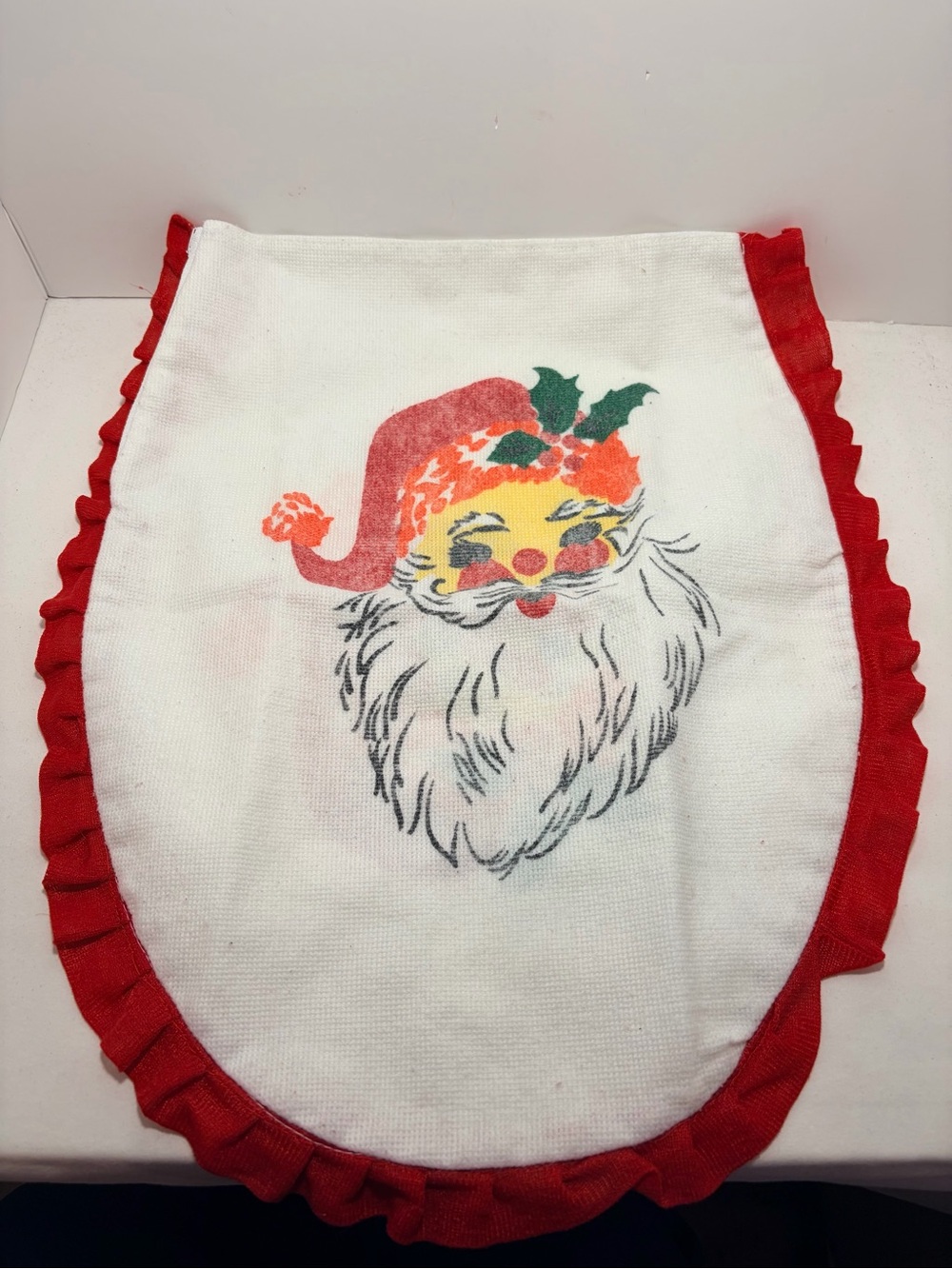 Vintage Christmas Santa Claus Toilet Seat Cover